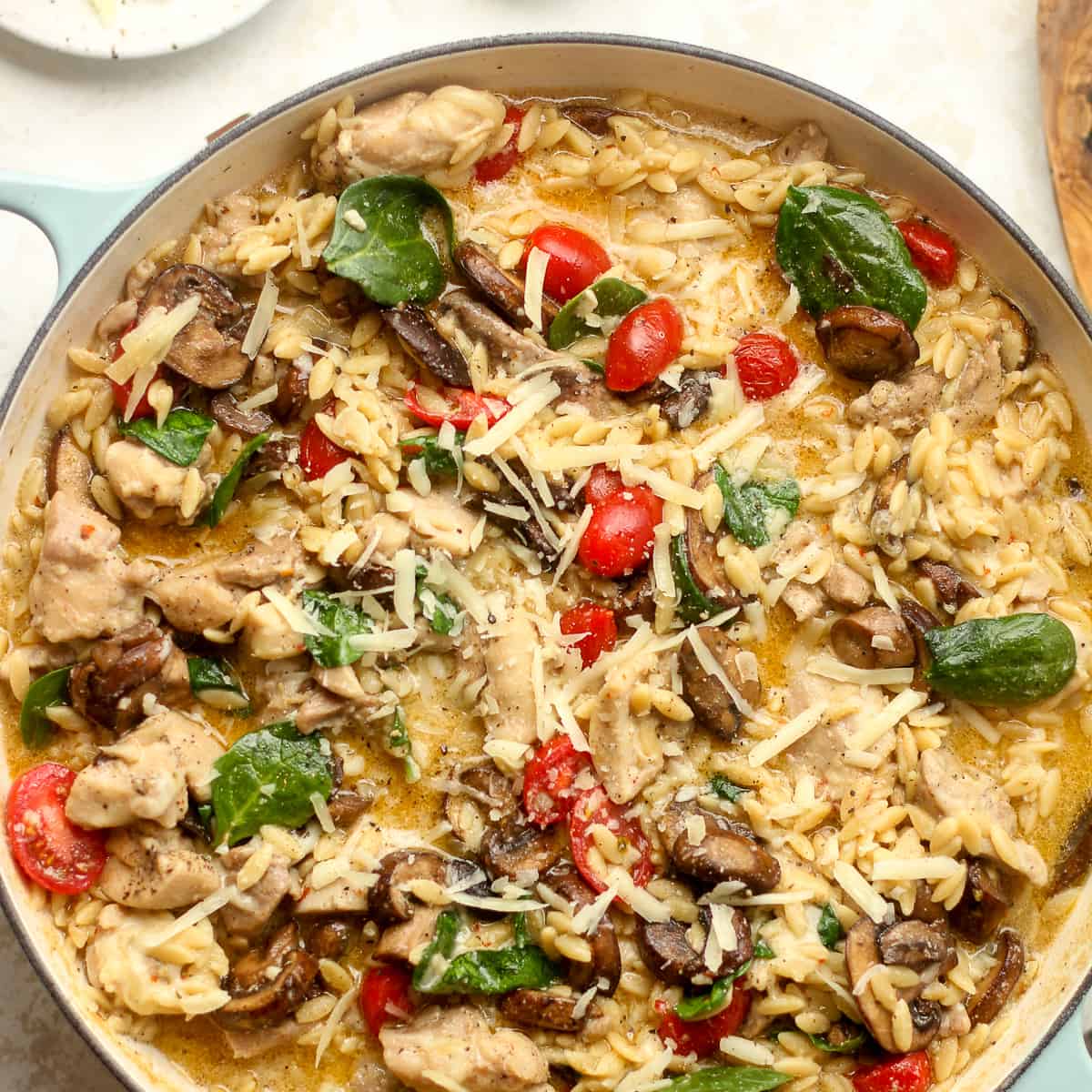 Creamy Chicken Orzo With Parmesan SueBee Homemaker