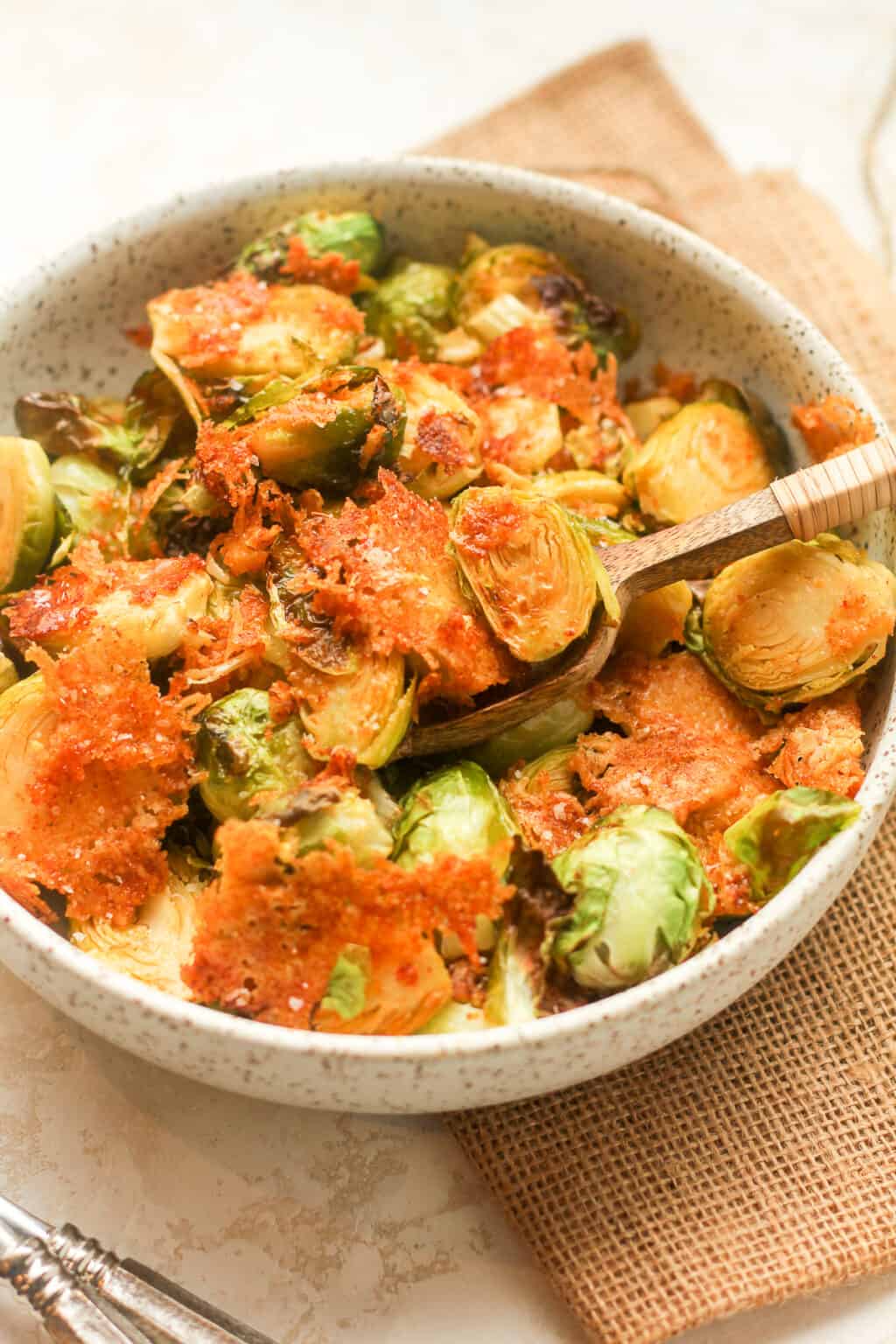 Crispy Parmesan Brussels Sprouts SueBee Homemaker