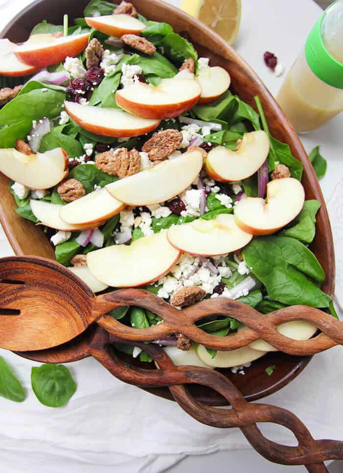 Candied Pecan and Apple Holiday Salad - SueBee Homemaker