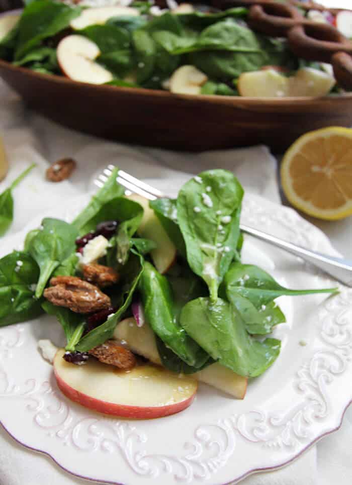 Candied Pecan And Apple Holiday Salad - SueBee Homemaker