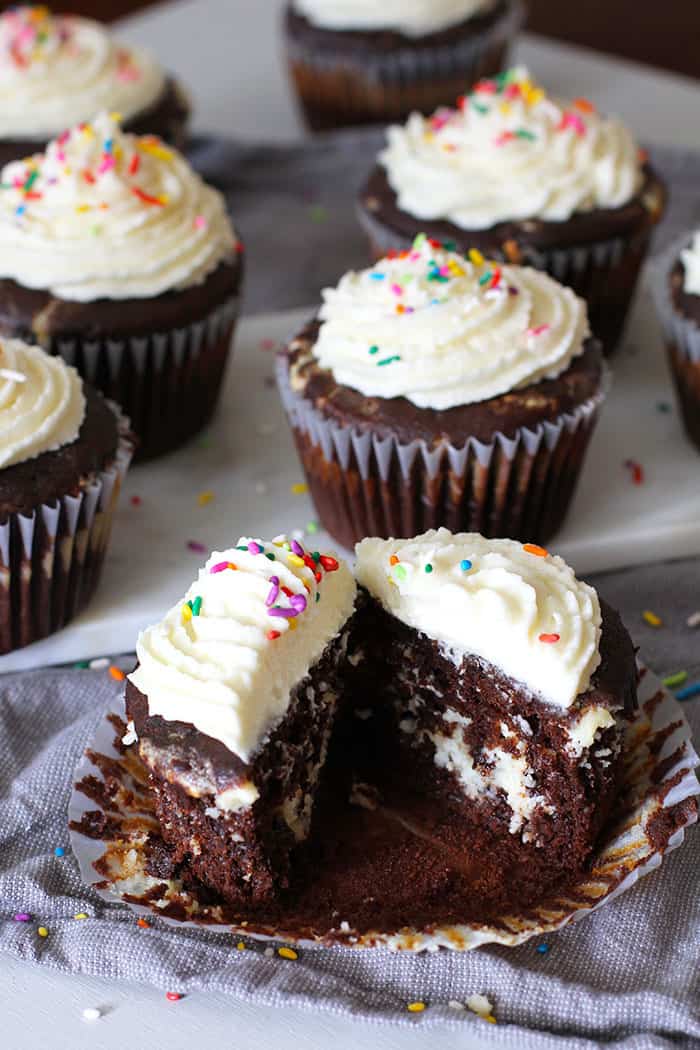 Jumbo Chocolate Birthday Cupcakes - SueBee Homemaker