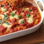 Spaghetti Squash Sausage Lasagna -- a delicious spin on lasagna, spaghetti squash instead of noodles, and a light roux! | suebeehomemaker.com