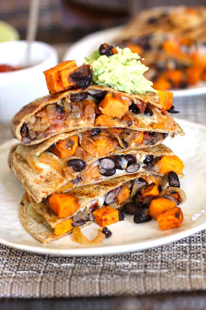 Sweet Potato and Black Bean Quesadillas - SueBee Homemaker