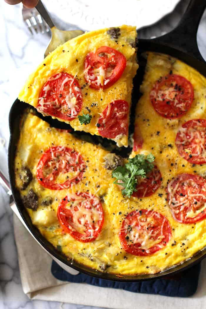 Sausage Potato Breakfast Frittata - SueBee Homemaker