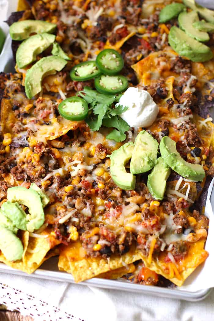 Beef and Bean Nachos - SueBee Homemaker