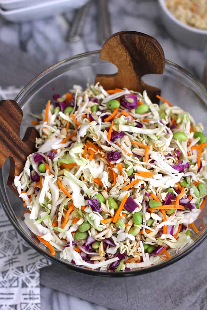 Crunchy Asian Cabbage Salad - SueBee Homemaker