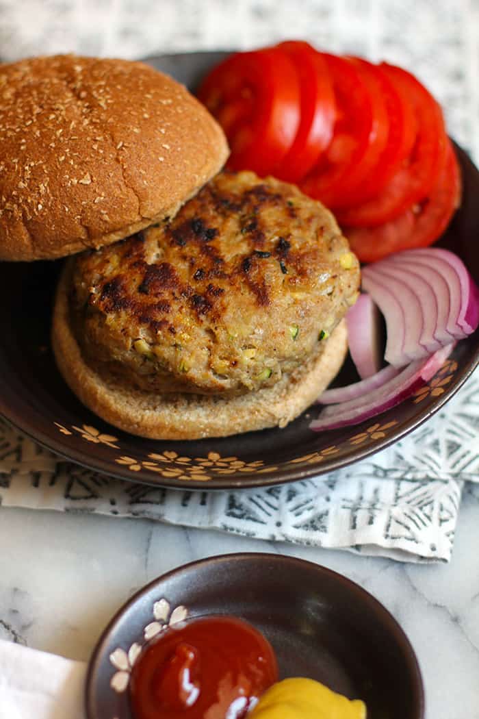 Grilled Zucchini Turkey Burgers - SueBee Homemaker