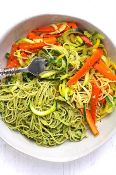 Pesto Vegetable Pasta - SueBee Homemaker