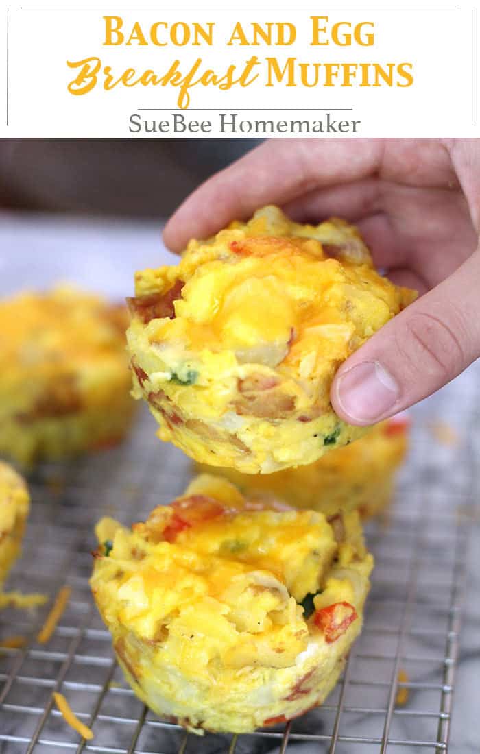 Bacon and Egg Breakfast Muffins - SueBee Homemaker