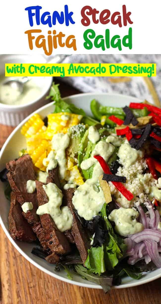 Flank Steak Fajita Salad - SueBee Homemaker