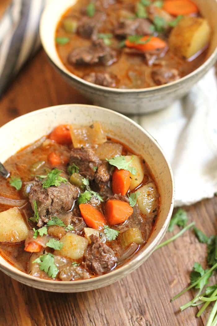 Slow Cooker Beef Stew - SueBee Homemaker