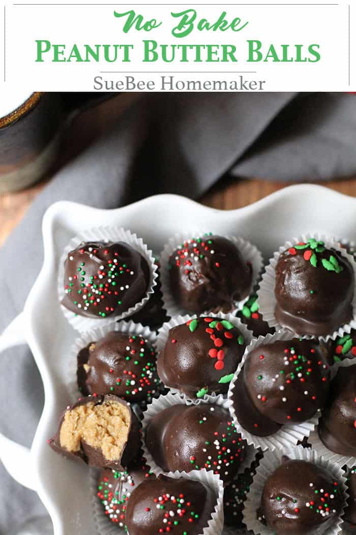 No Bake Peanut Butter Balls - SueBee Homemaker