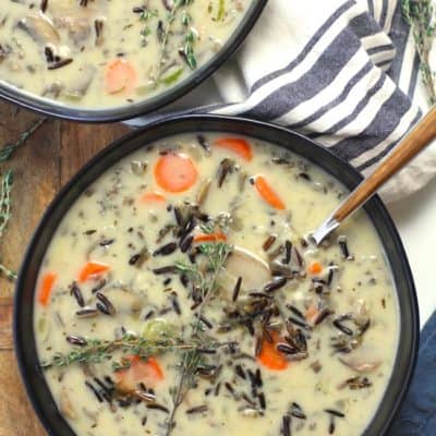 Creamy Wild Rice Soup - SueBee Homemaker