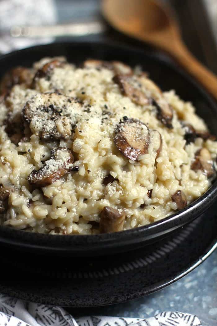 Creamy Mushroom Risotto - SueBee Homemaker