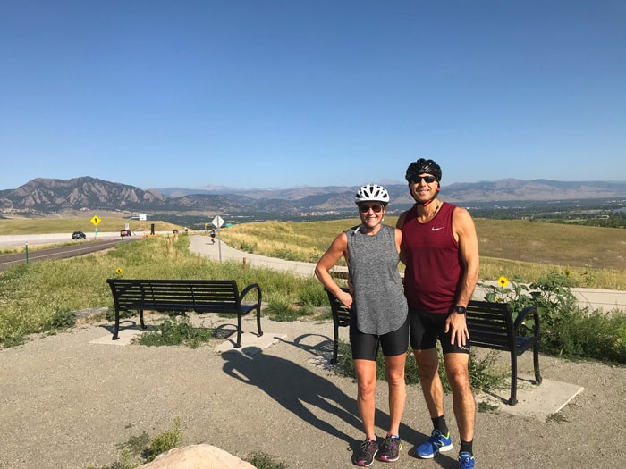 Mike and I hit the bike trails from Broomfield to Boulder and back again, covering 26 miles.