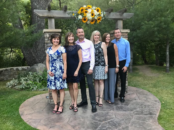 My five siblings and I were all at the wedding.