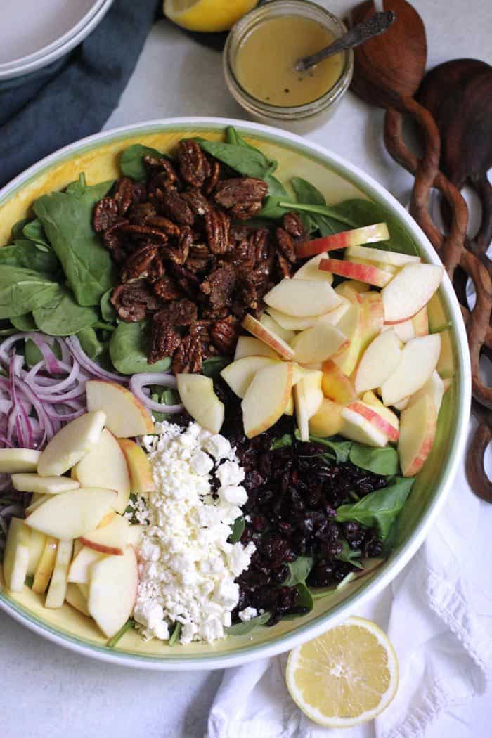 Candied Pecan And Apple Holiday Salad Suebee Homemaker