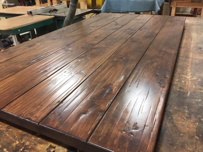 Picture of our handcrafted table top.