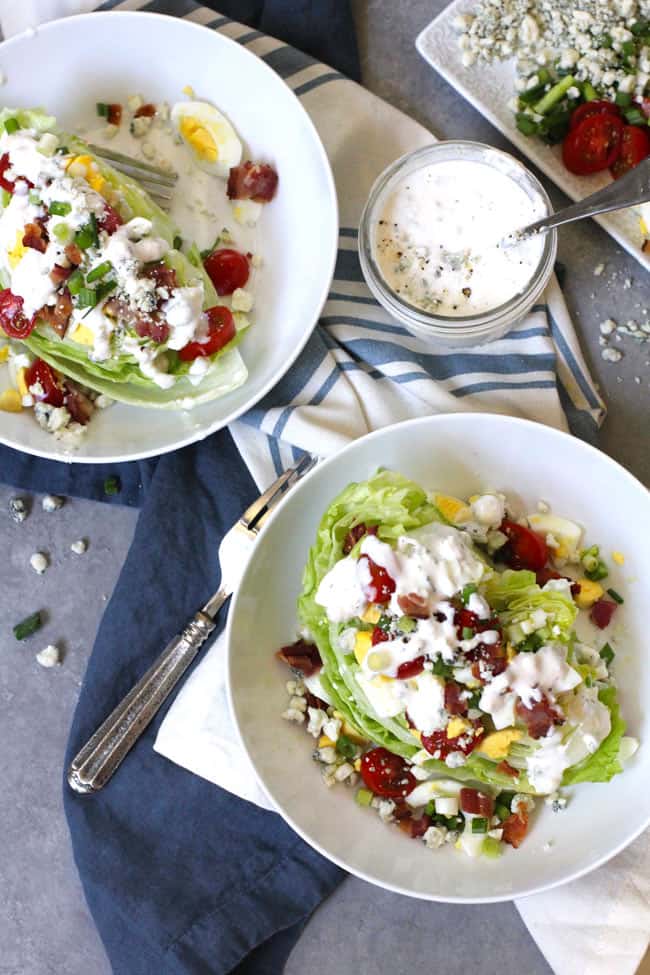 Classic Wedge Salad with Blue Cheese Dressing - SueBee Homemaker