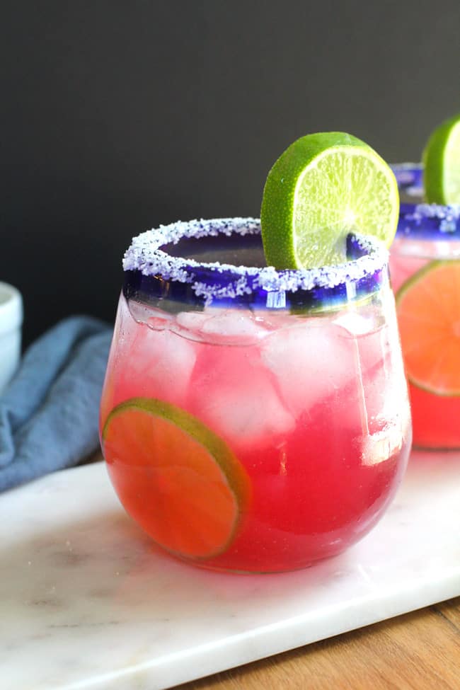 Super Simple Cranberry Margaritas