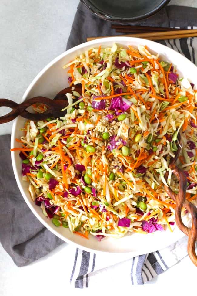 Crunchy Asian Cabbage Salad - SueBee Homemaker