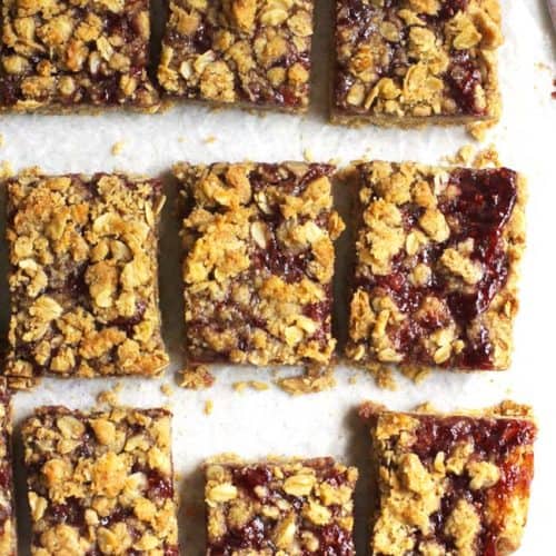 Oatmeal Raspberry Jam Bars - SueBee Homemaker