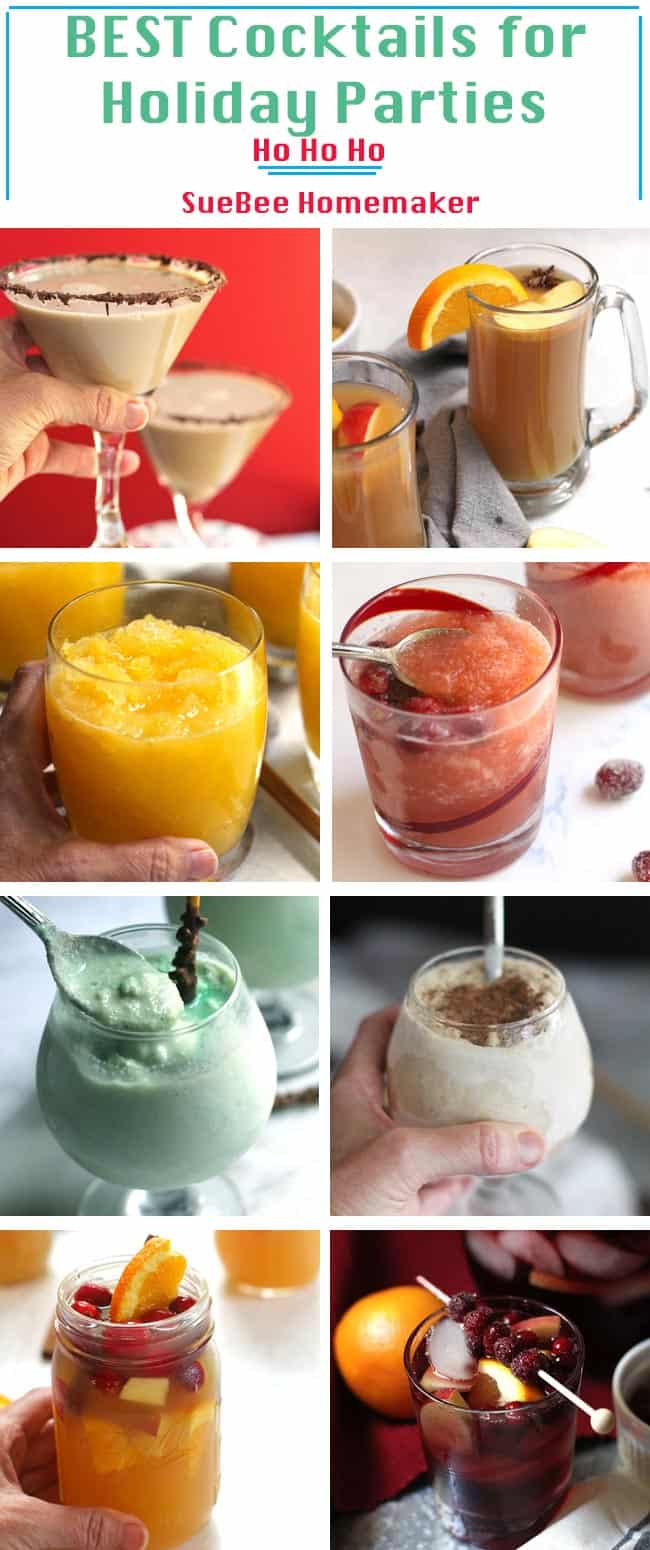 A round-up of eight of my BEST Cocktails for holiday parties.