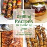 A collage of grilling recipes with text overlay.