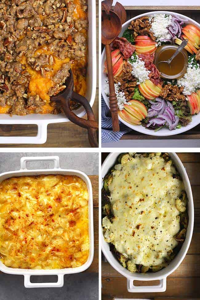 Collage of four best Thanksgiving side dishes.