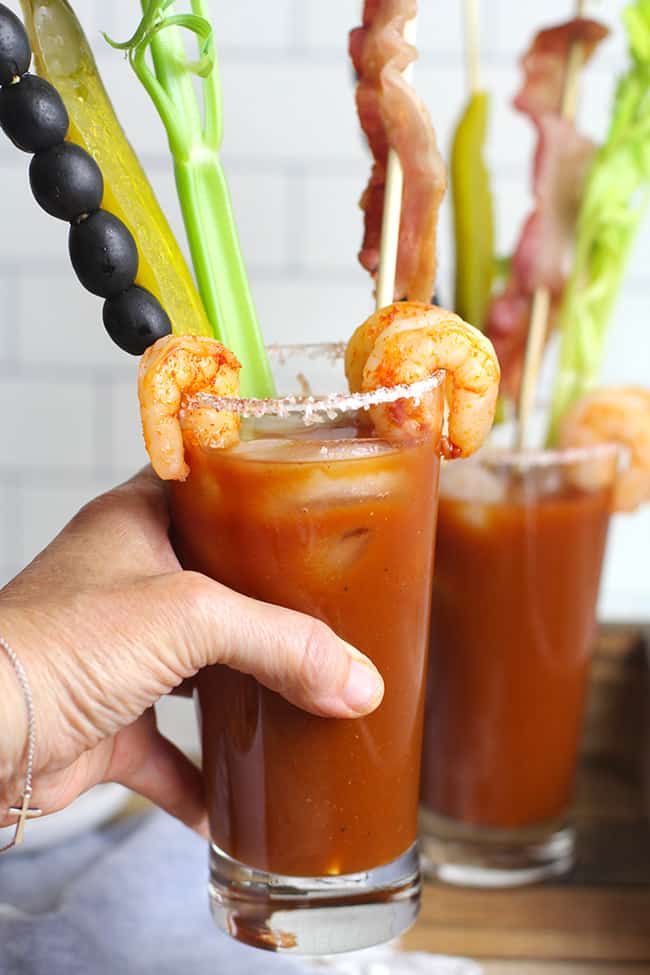 Spicy Bloody Mary Cocktails SueBee Homemaker