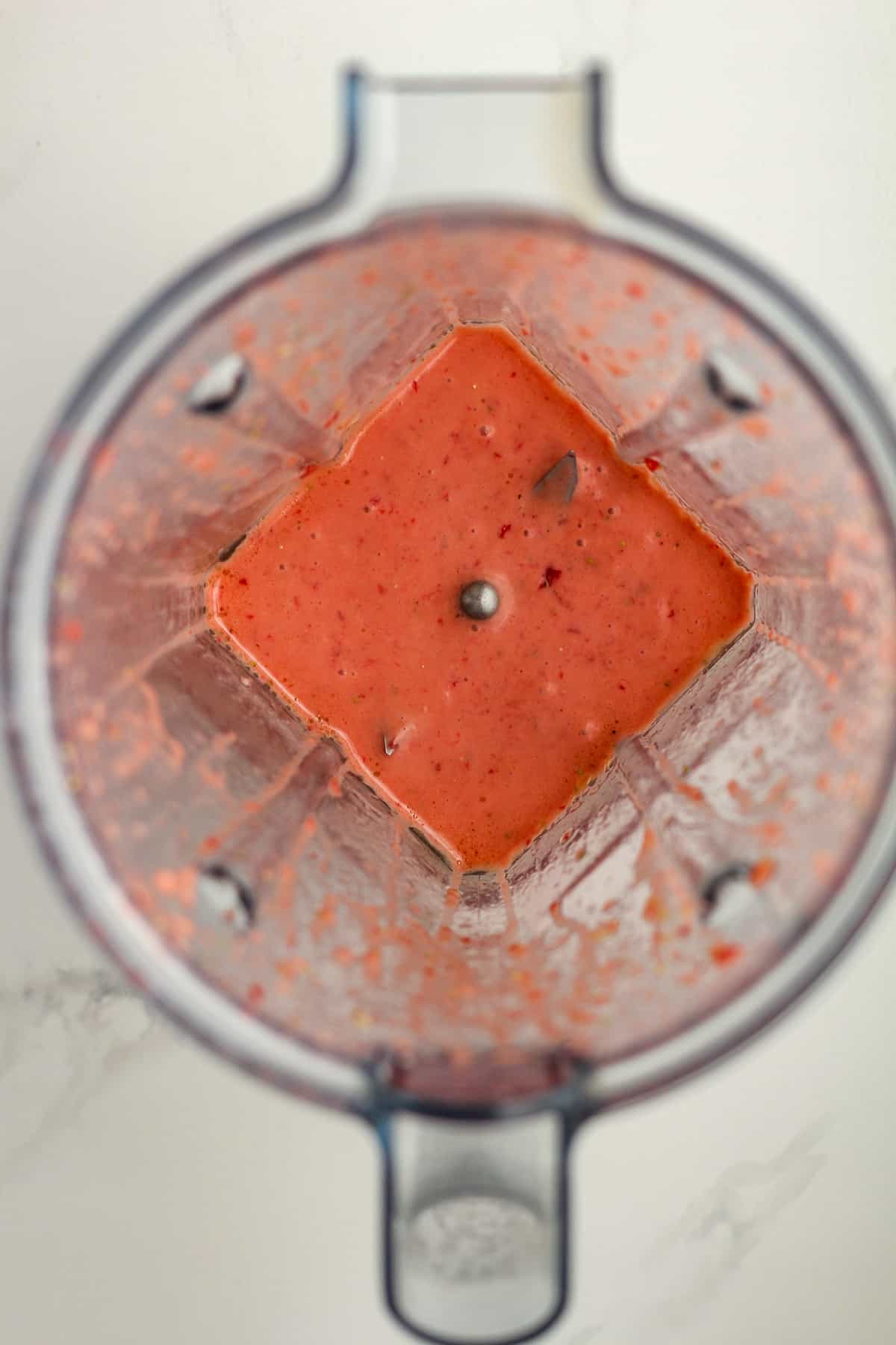 A mixer of the strawberry dressing.