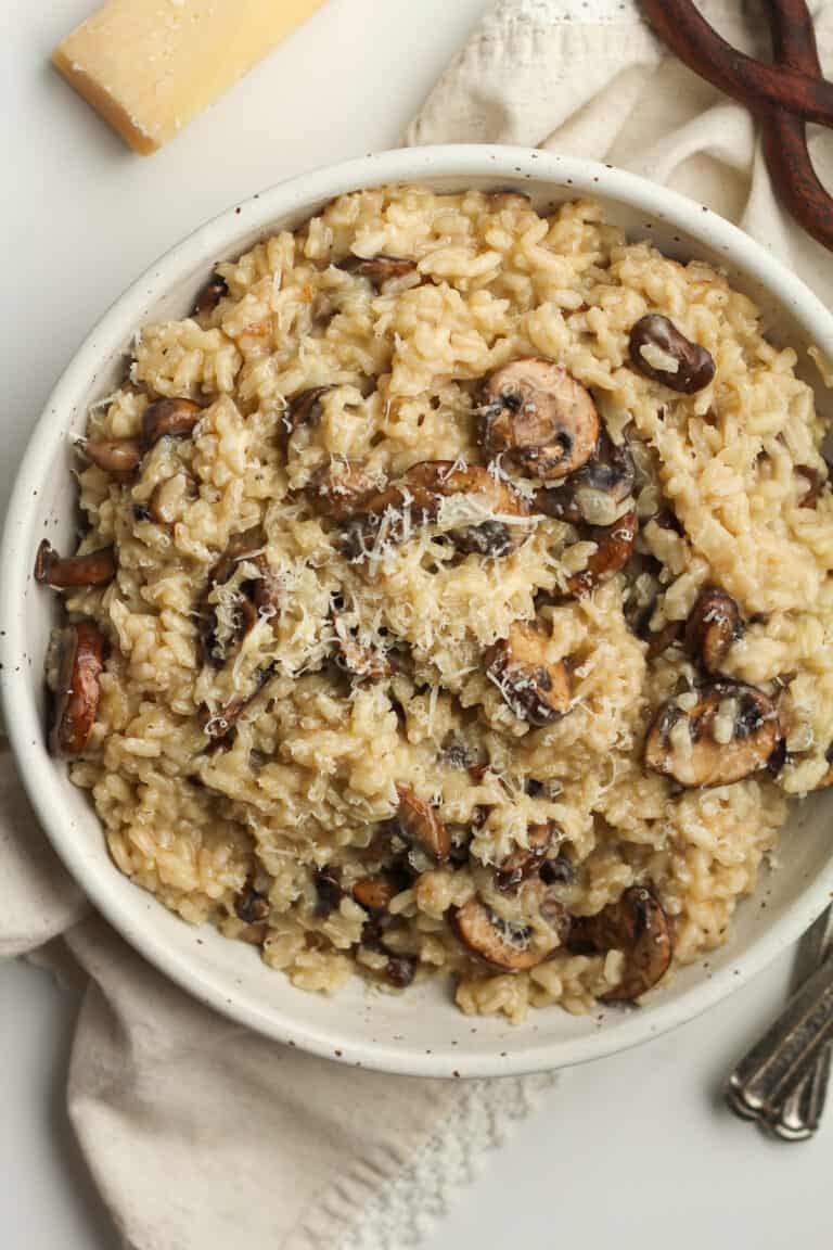 Creamy Mushroom Risotto - SueBee Homemaker