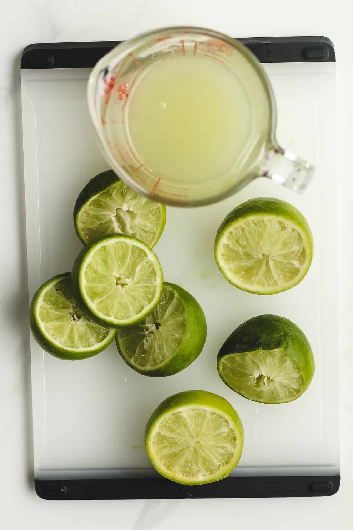 Some squeezed limes plus the lime juice.