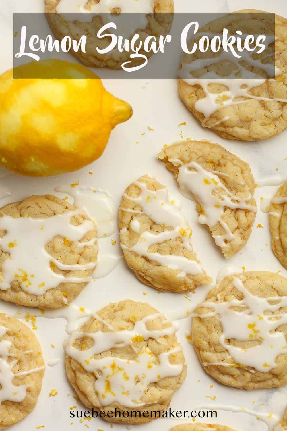 Lemon sugar cookies with icing.