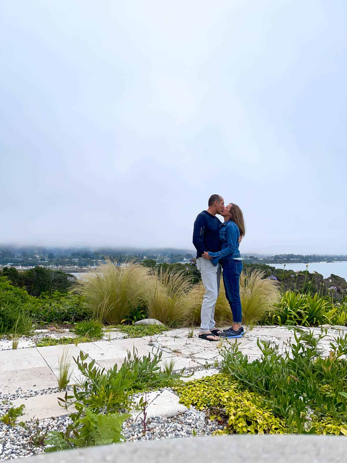 Mike and I kissing on our anniversary trip to Oregon.