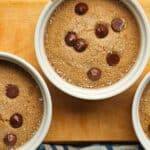 Bowls of chocolate chip baked oatmeal.
