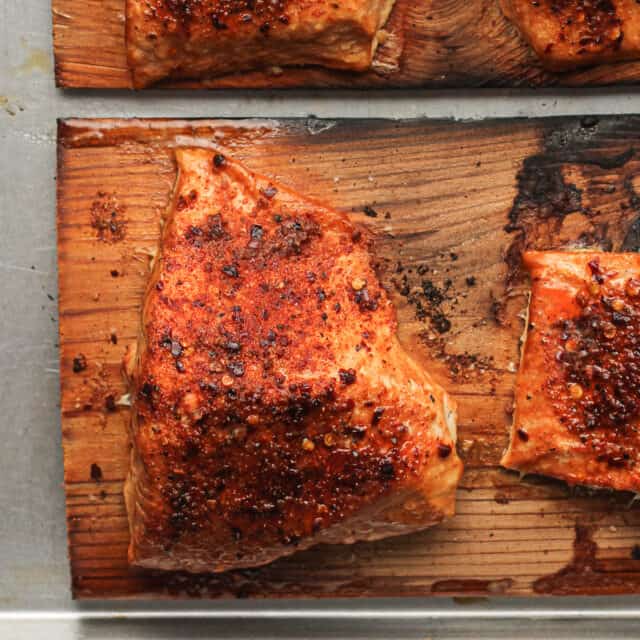 Grilled Cedar Plank Salmon - SueBee Homemaker