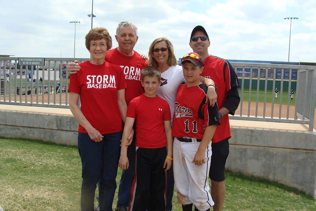 Our family at Storm game.