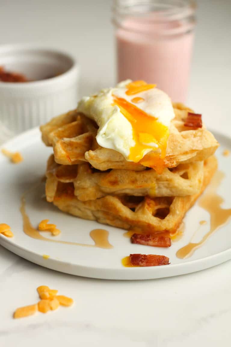 Bacon Cheddar Waffles - SueBee Homemaker