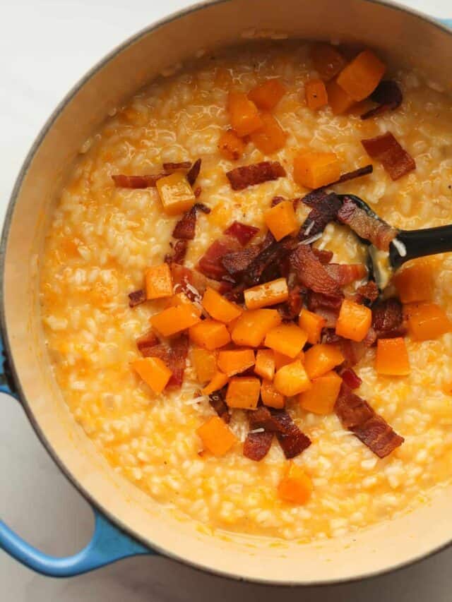 Butternut Squash and Bacon Risotto Story