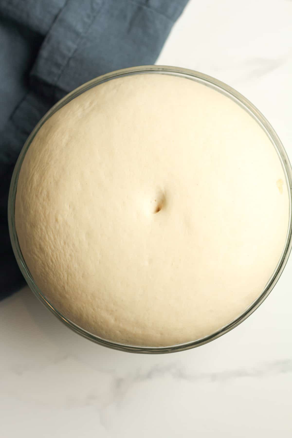 The finished dough in a bowl.