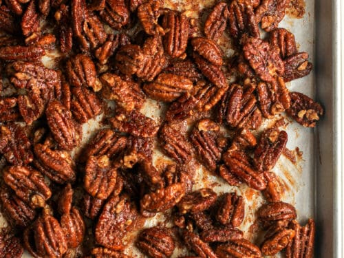 How to Make Candied Pecans with a Nut Roaster Pan - A Feast For The Eyes