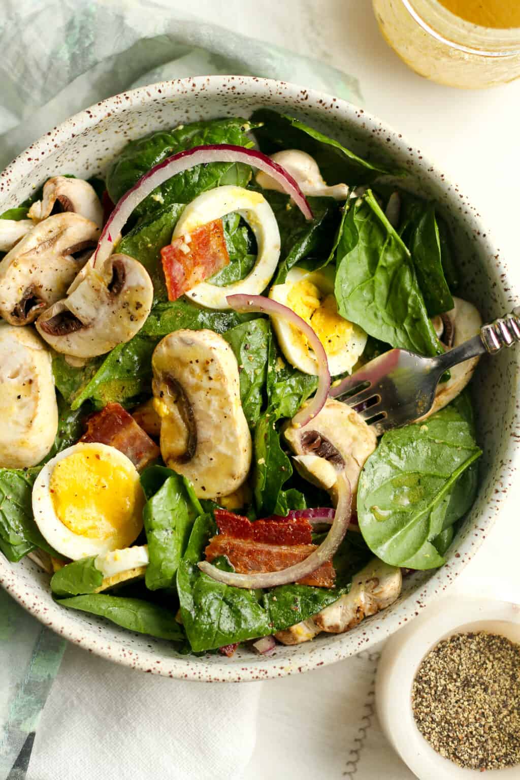 Spinach Salad with Honey Dijon Dressing SueBee Homemaker