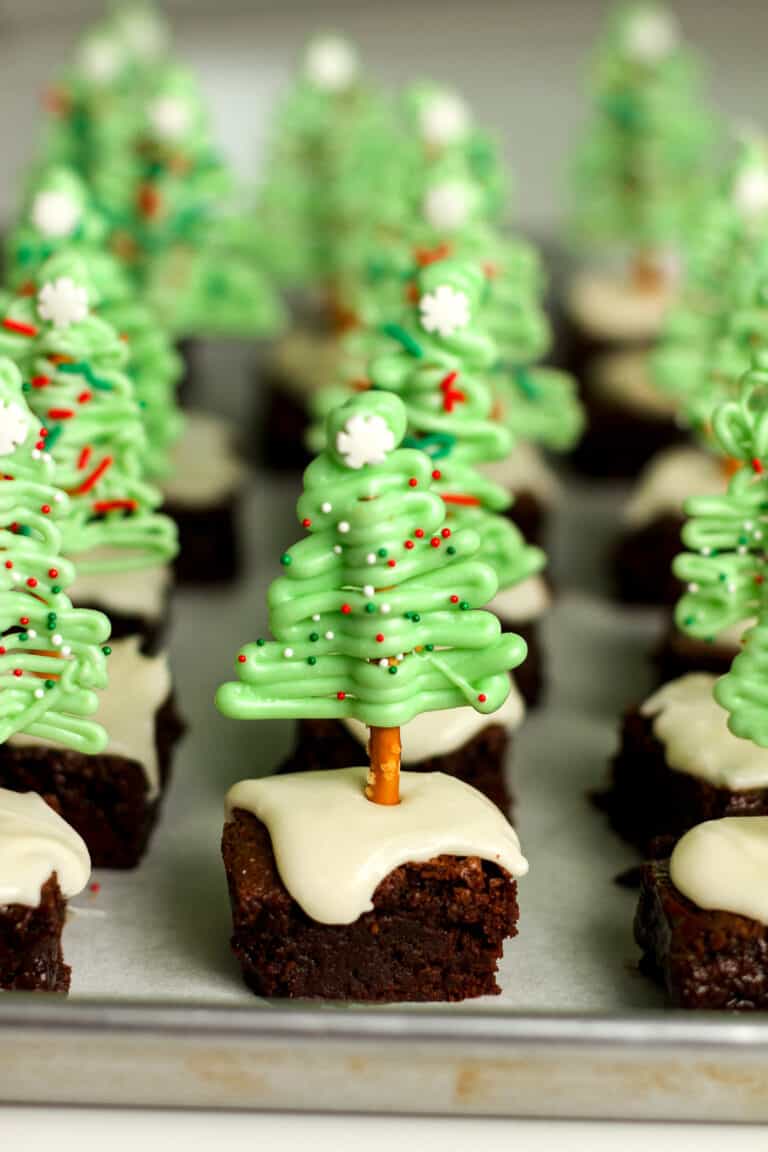 Christmas Tree Brownie Bites - SueBee Homemaker