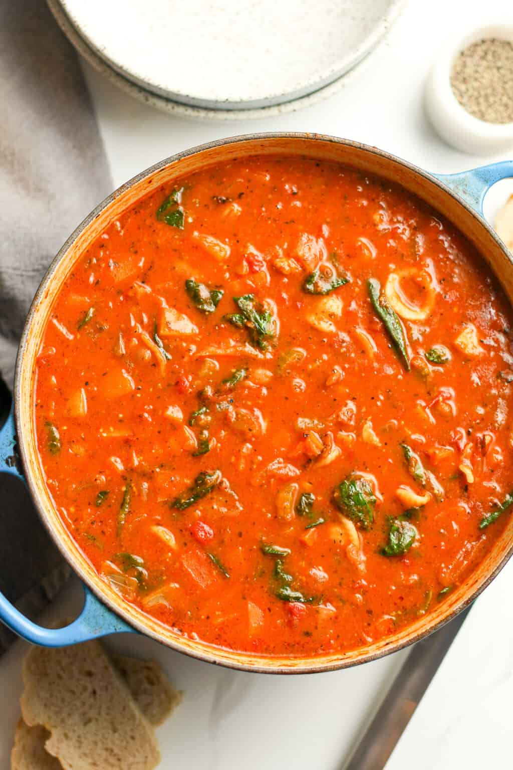 Italian Minestrone Soup with Pesto - SueBee Homemaker