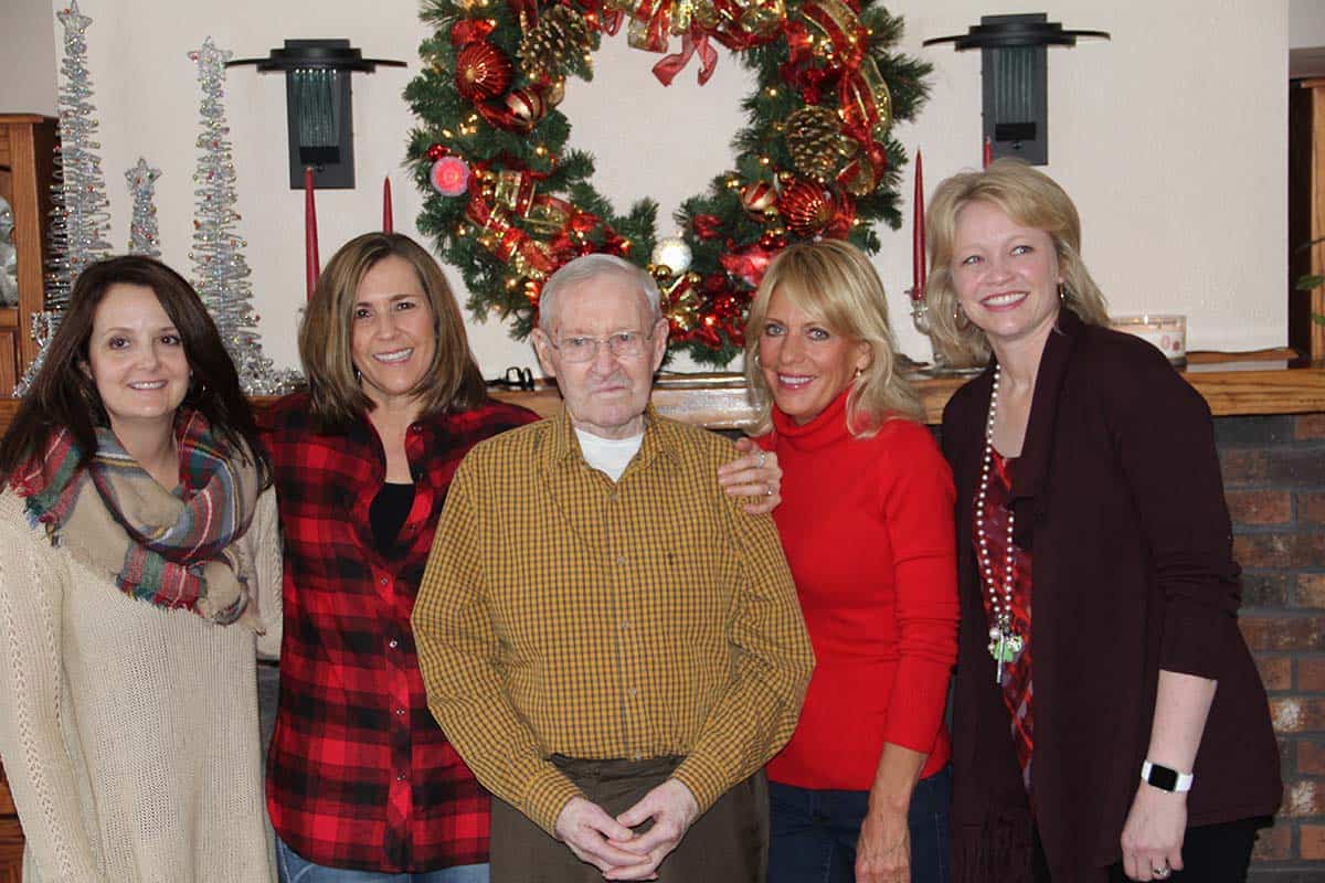 Grandpa Wendell and the girls.