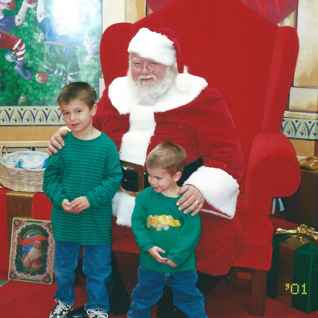 Santa and the boys when they were little.