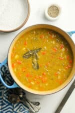 Protein-Packed Split Pea Vegetable Soup - SueBee Homemaker