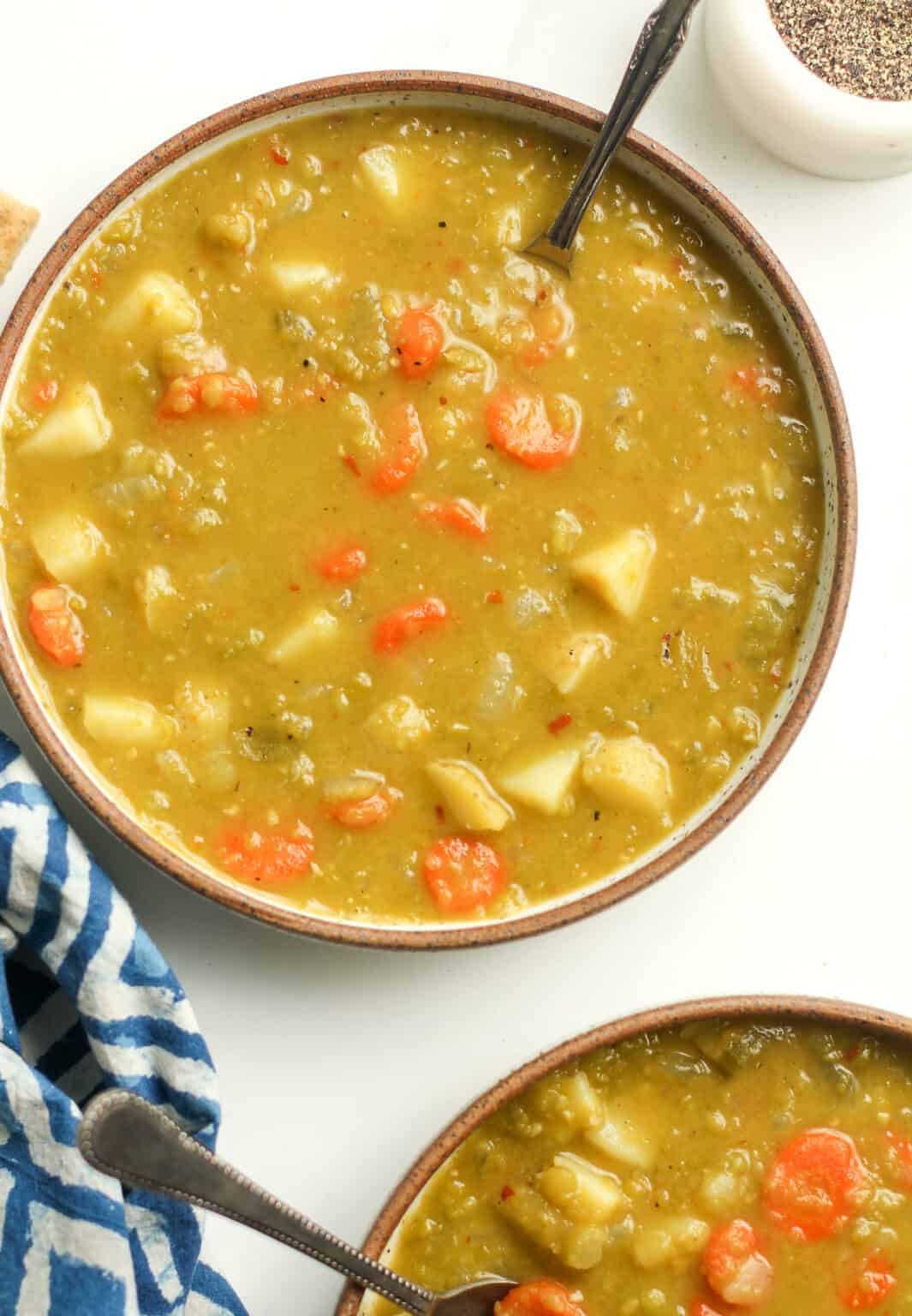 Protein-Packed Split Pea Vegetable Soup - SueBee Homemaker