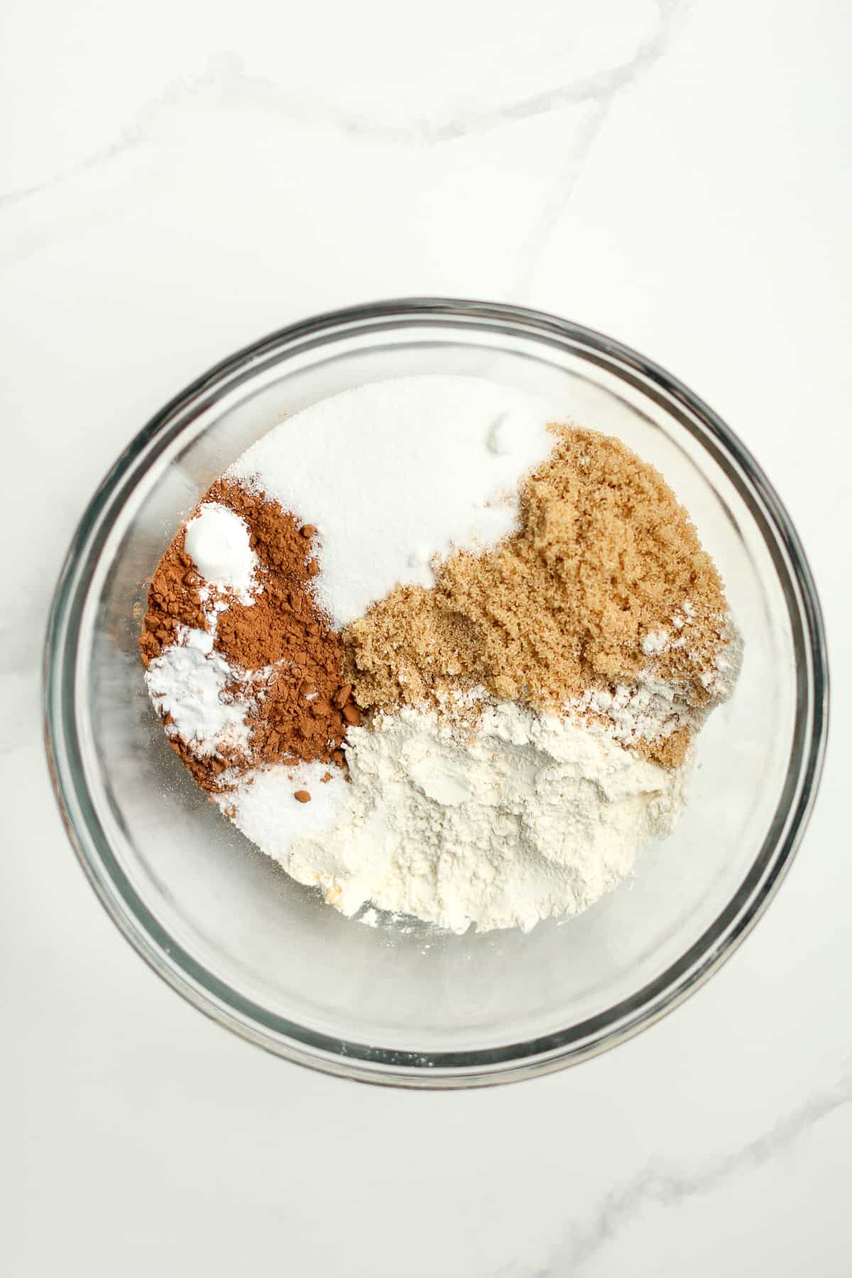 A bowl of the dry ingredients.